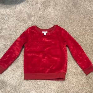 Red cozy warm toddler sweater